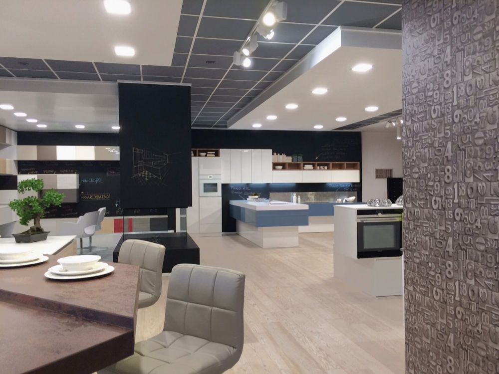 Il nuovo stand di Arrex Le Cucine allo showroom Poma