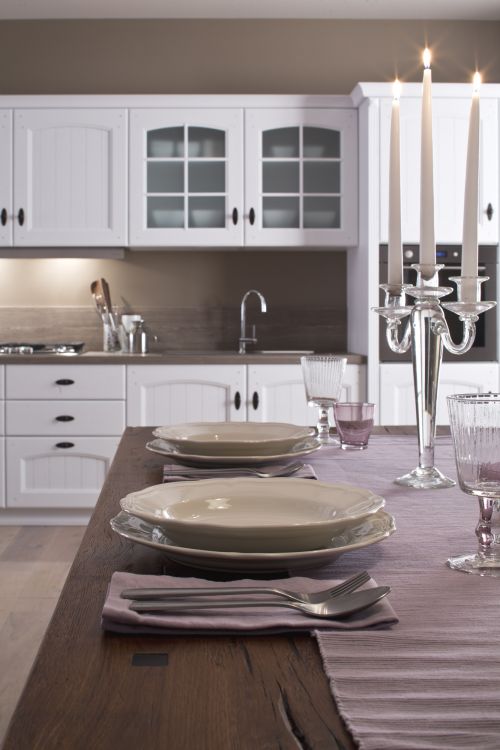 Cucine classiche laccate di colore bianco